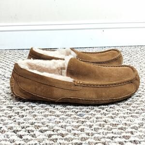 UGG Ascot Slippers Chestnut Suede Shearling Comfy Warm
